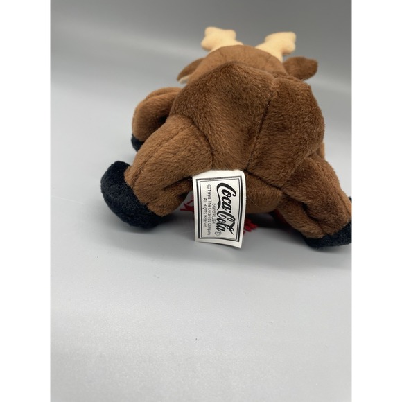 1998 Coca Cola Brand Moose Plush Stuffed Animal Collectible 6" - Picture 5 of 7